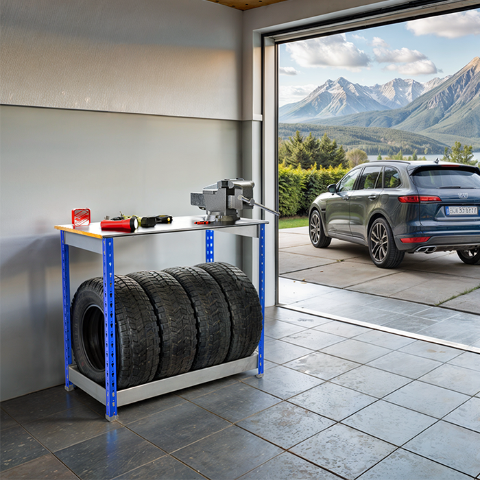 Верстак металлический Garage-111 фото в гараже Стеллаж Мастер Верстак металлический Garage-111 фото в гараже Стеллаж Мастер