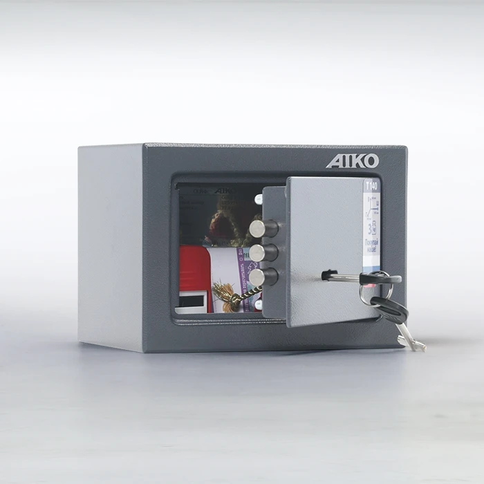 Маленький сейф для дома и офиса AIKO T-140 KL фото СтеллажМастер Маленький сейф для дома и офиса AIKO T-140 KL фото СтеллажМастер
